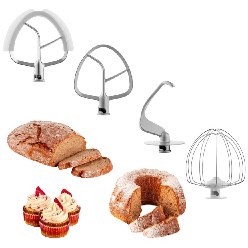 Sencor - Кухонний комбайн з нержавіючою чашею 1700 Вт/230 В матовий хром