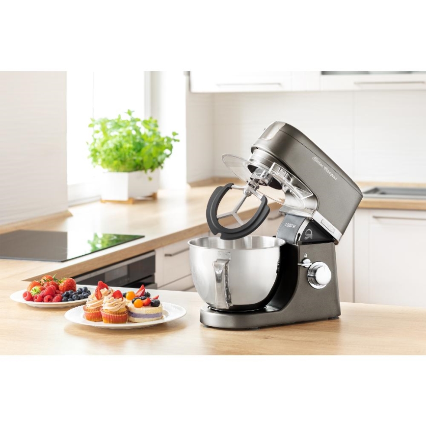 Sencor - Кухонний робот з чашею із нержавіючої сталі 1000W/230V сірий