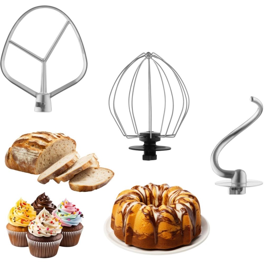 Sencor - Кухонний комбайн зі нержавіючою чашею 1300W/230V білий