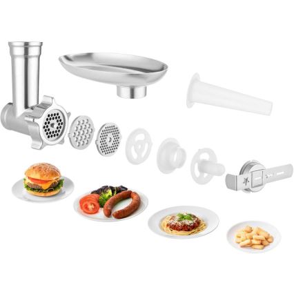 Sencor - Кухонный комбайн с нержавеющей чашей 1700 Вт/230 В матовый хром