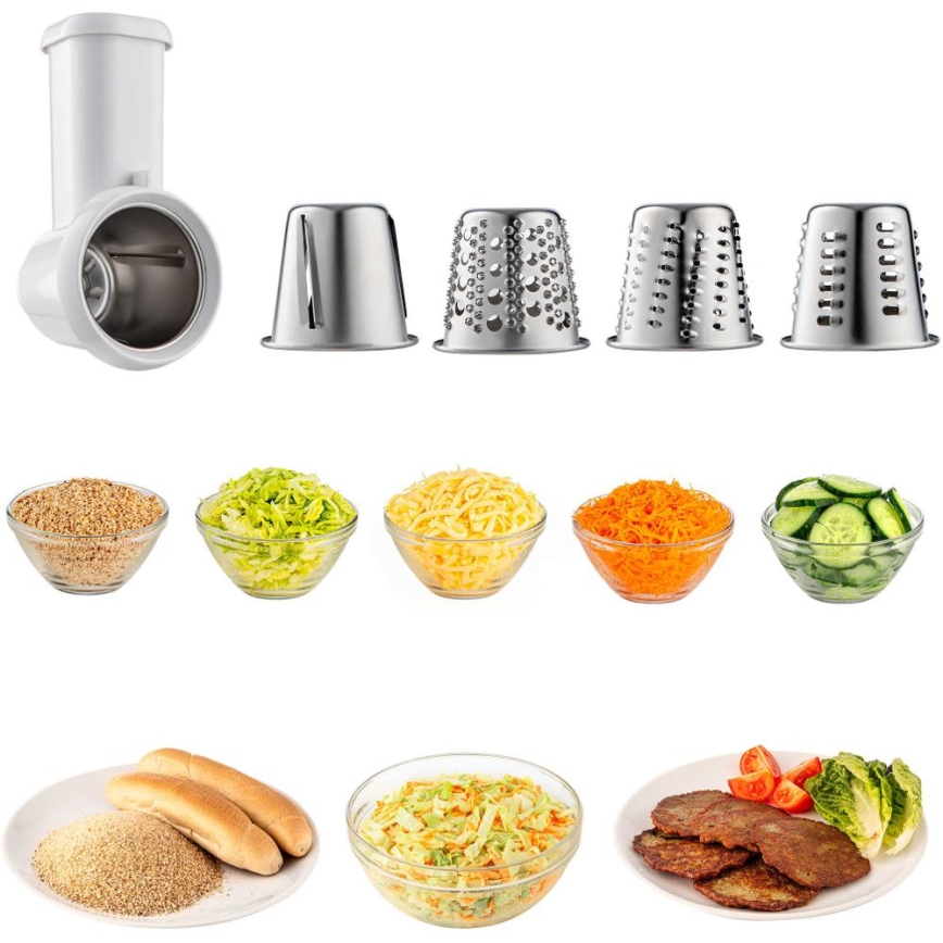 Sencor - Кухонный комбайн с нержавеющей чашей 1700 Вт/230 В матовый хром