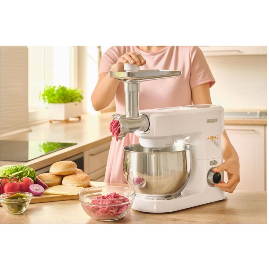 Sencor - кухонный комбайн с нержавеющей чашей 1000 Вт/230 В белый