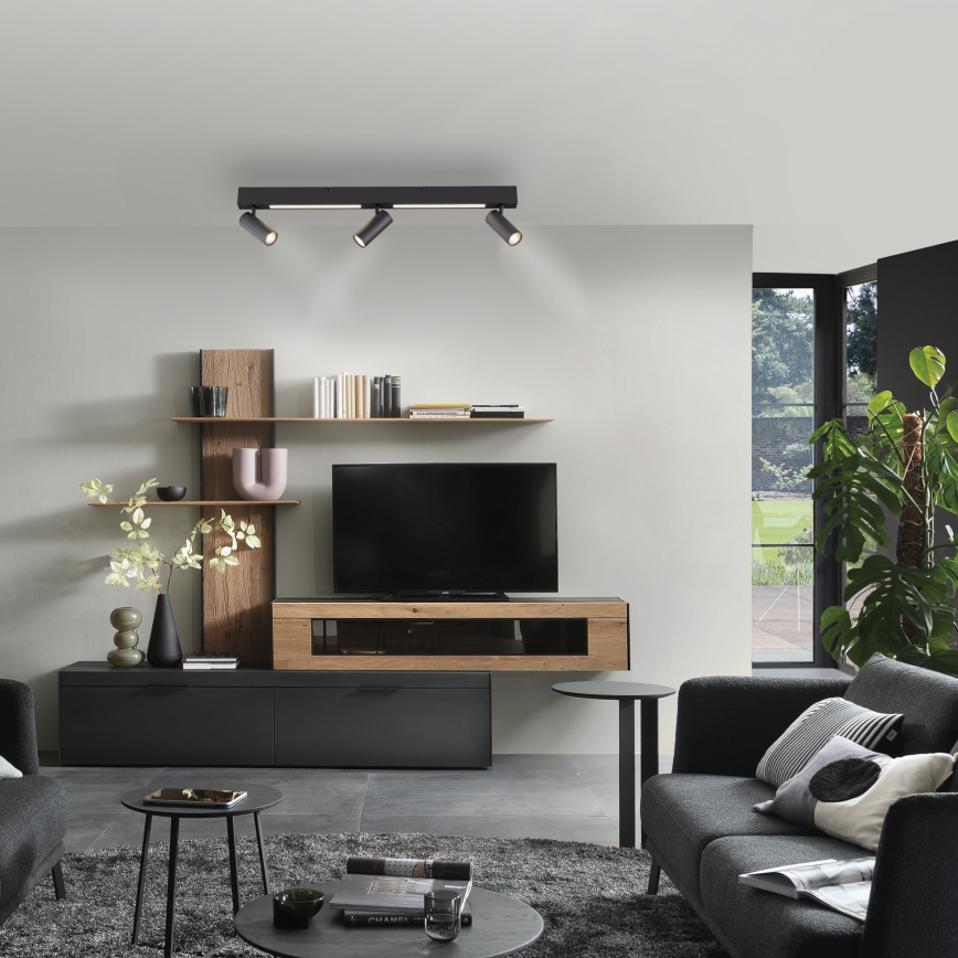 Шенер Вонен 11794-18 - LED точковий світильник DANTE 3xGU10/10W/230V + LED/14,4W чорний
