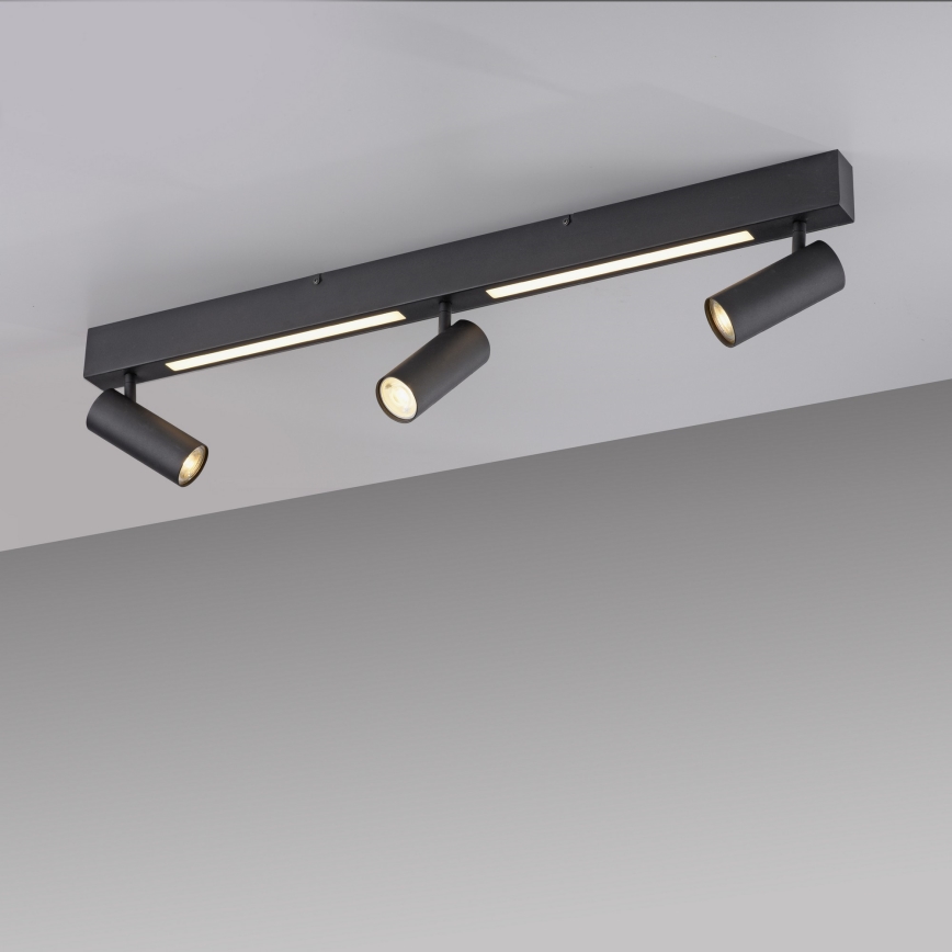 Шенер Вонен 11794-18 - LED точковий світильник DANTE 3xGU10/10W/230V + LED/14,4W чорний