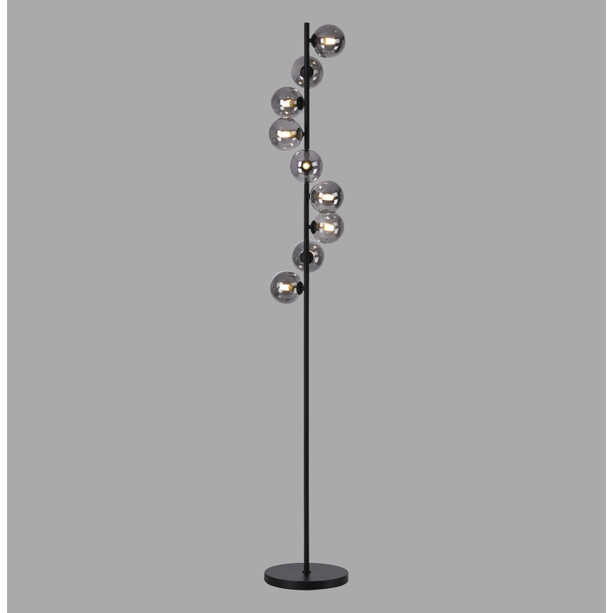 Шенер Вонен 14506-18 - LED підлогова лампа ДУБАЙ 9xG9/3W/230V чорна/димчаста