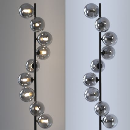 Шенер Вонен 14506-18 - LED підлогова лампа ДУБАЙ 9xG9/3W/230V чорна/димчаста