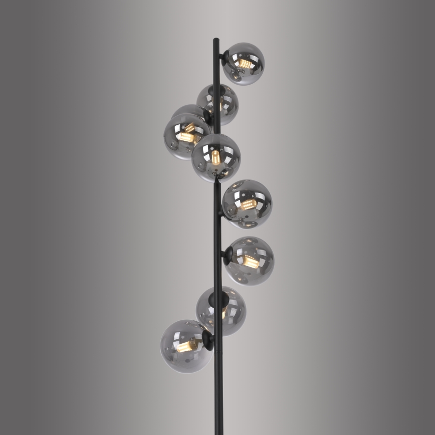 Шенер Вонен 14506-18 - LED підлогова лампа ДУБАЙ 9xG9/3W/230V чорна/димчаста