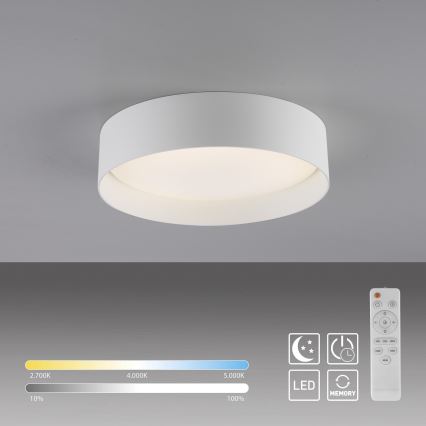 Schöner Wohnen 14593-16 - LED стельовий світильник з регульованою яскравістю TAVOLI LED/10W/230V 2700-6500K діаметр 28,5 см білий + дистанційне керування