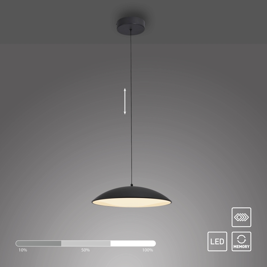 Schöner Wohnen 14606-18 - LED-люстра LENTE на тросі, з регулюванням яскравості, LED/17W/230V, діаметр 40 см, чорна