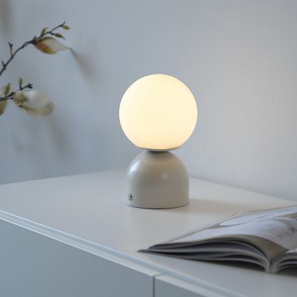 Schöner Wohnen 19218-39 - перезаряджувальна сенсорна настільна лампа RUDI LED/1,2W/5V 3000-6000K 1200 mAh із регулюванням яскравості, сіра