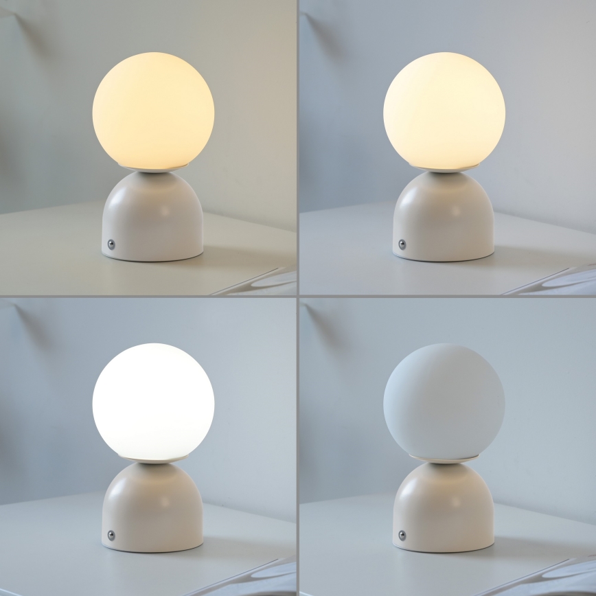 Schöner Wohnen 19218-39 - перезаряджувальна сенсорна настільна лампа RUDI LED/1,2W/5V 3000-6000K 1200 mAh із регулюванням яскравості, сіра