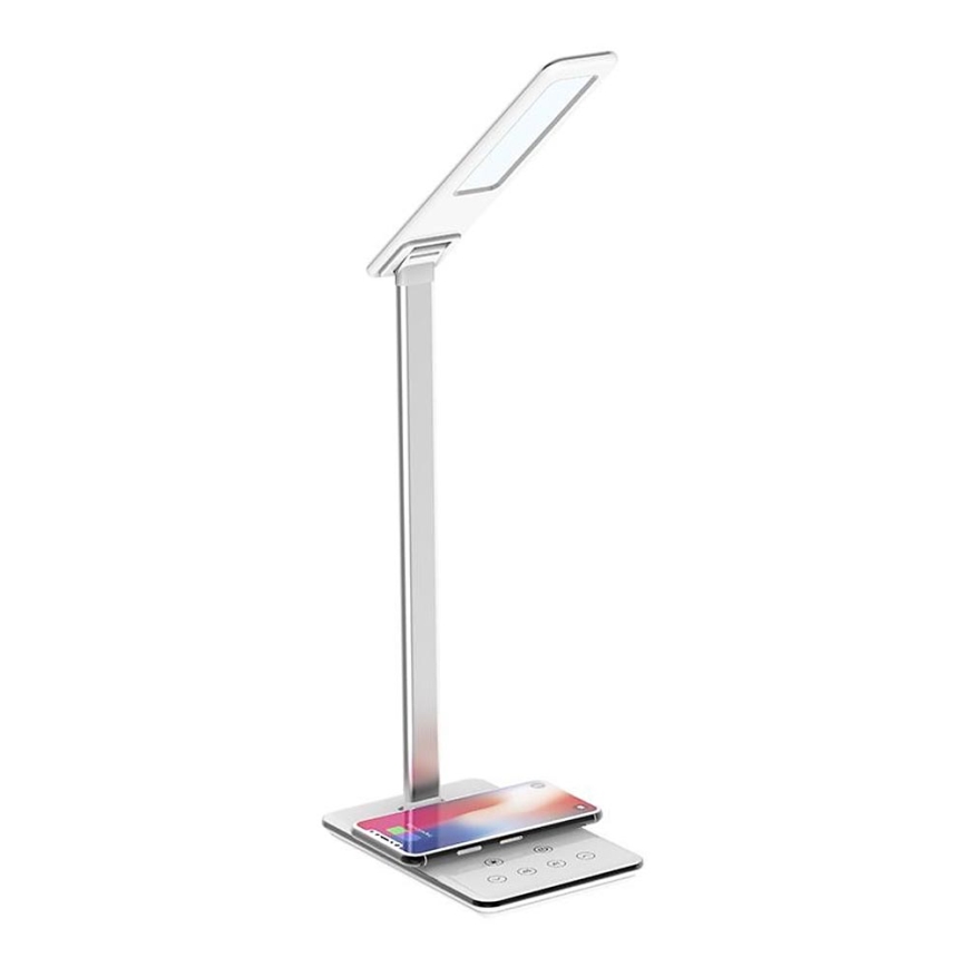 Сенсорна LED лампа з регулюванням яскравості та бездротовою зарядкою JOY LED/6W/230V + USB білий