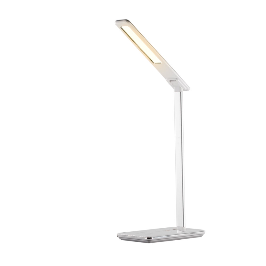 Сенсорна LED лампа з регулюванням яскравості та бездротовою зарядкою JOY LED/6W/230V + USB білий