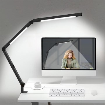 Сенсорна настільна гнучка LED лампа з регулюванням яскравості LED/12W/230V 3000/4000/5000/6500K CRI 92 чорний