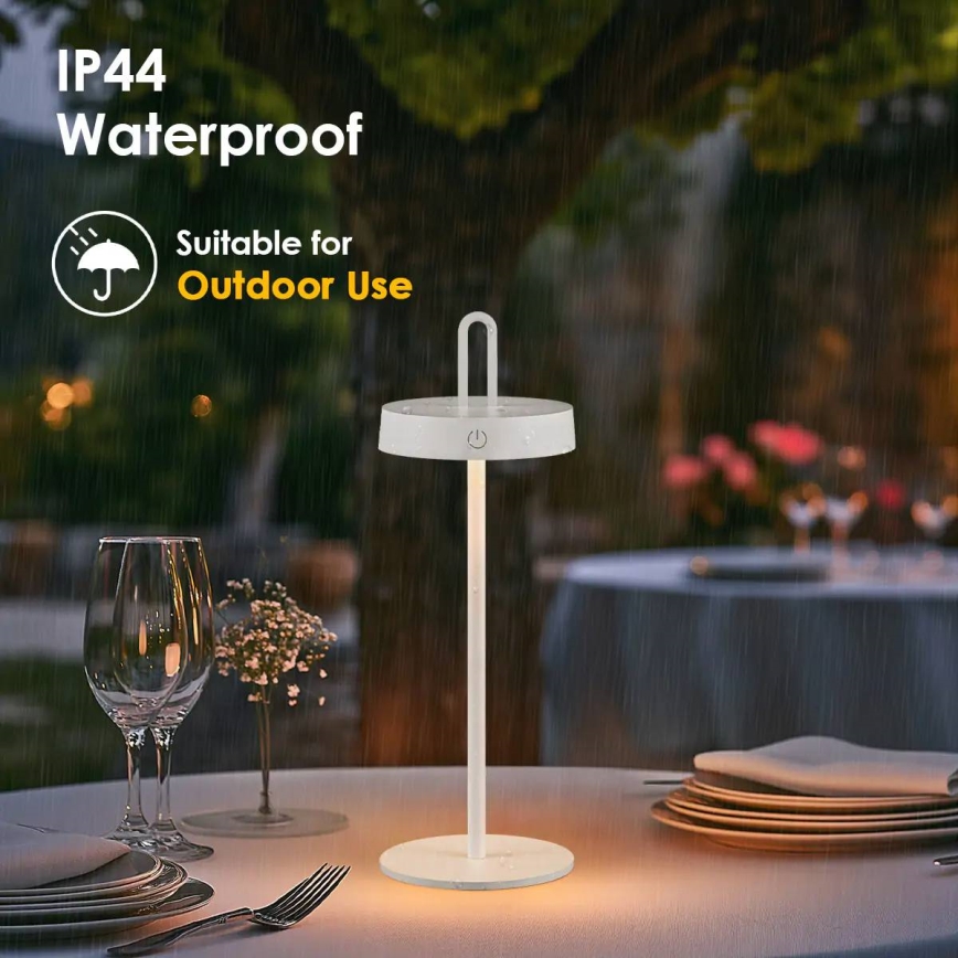 LED затемнювана зовнішня акумуляторна сенсорна настільна лампа SHINE LED/1,5W/3,7V 3000 mAh IP44 біла