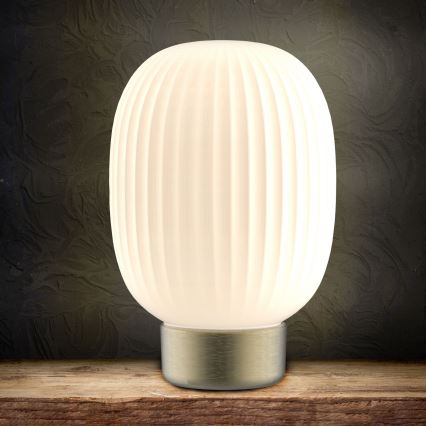 Сенсорна настільна LED лампа з регулюванням яскравості LATTE LED/1,8W/5V USB 2000 mAh золотий/білий