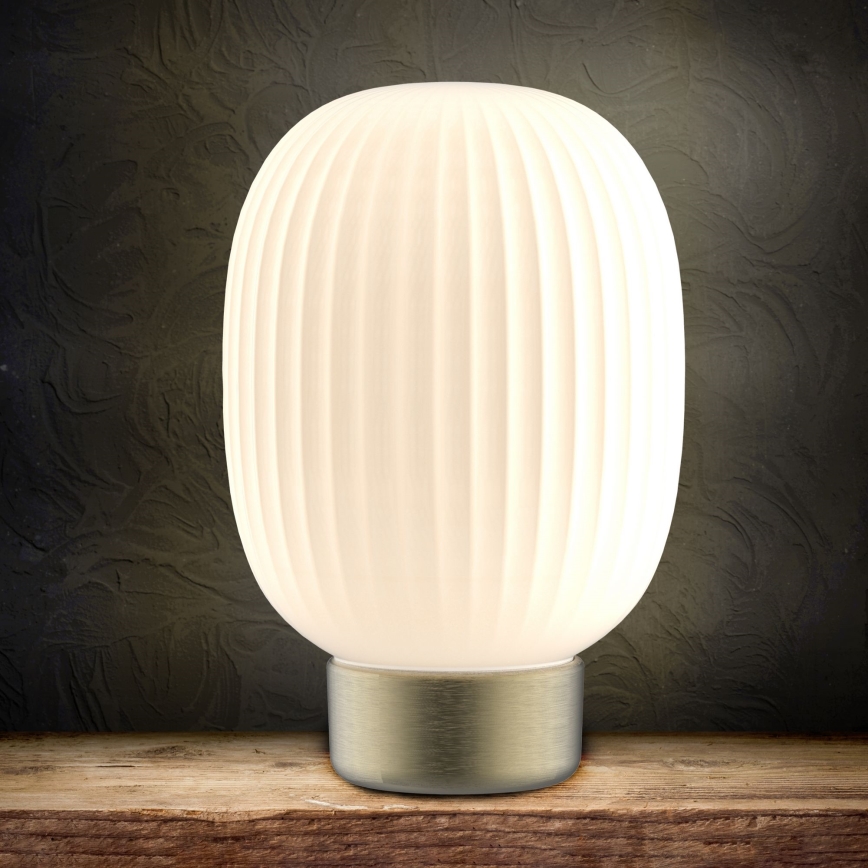 Сенсорна настільна LED лампа з регулюванням яскравості LATTE LED/1,8W/5V USB 2000 mAh золотий/білий