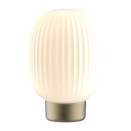 Сенсорна настільна LED лампа з регулюванням яскравості LATTE LED/1,8W/5V USB 2000 mAh золотий/білий