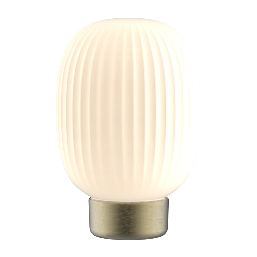 Сенсорна настільна LED лампа з регулюванням яскравості LATTE LED/1,8W/5V USB 2000 mAh золотий/білий