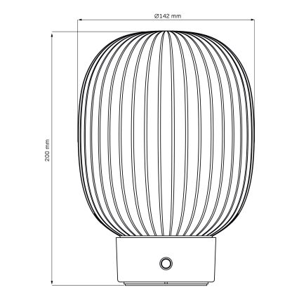 Сенсорна настільна LED лампа з регулюванням яскравості LATTE LED/1,8W/5V USB 2000 mAh золотий/білий