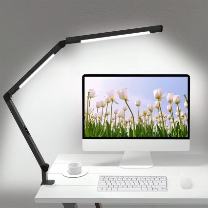 LED Сенсорна гнучка настільна лампа з регулюванням яскравості POINTIQ LED/12W/230V 3000/4000/5000/6500K CRI 92 чорний
