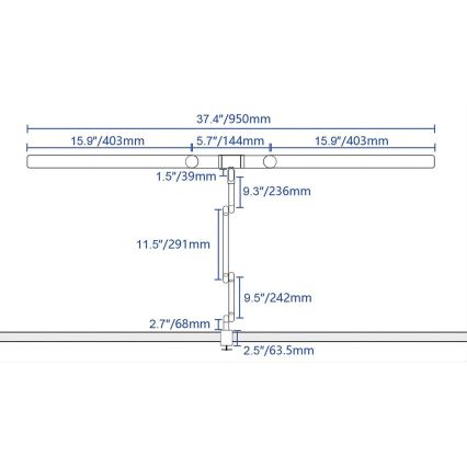 LED Сенсорна гнучка настільна лампа з регулюванням яскравості POINTIQ LED/24W/230V 3000-6500K CRI 92 чорний