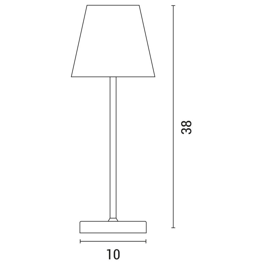 Сенсорна настільна LED лампа з регулюванням яскравості LED/3,5W/5V 5200 mAh IP54 білий