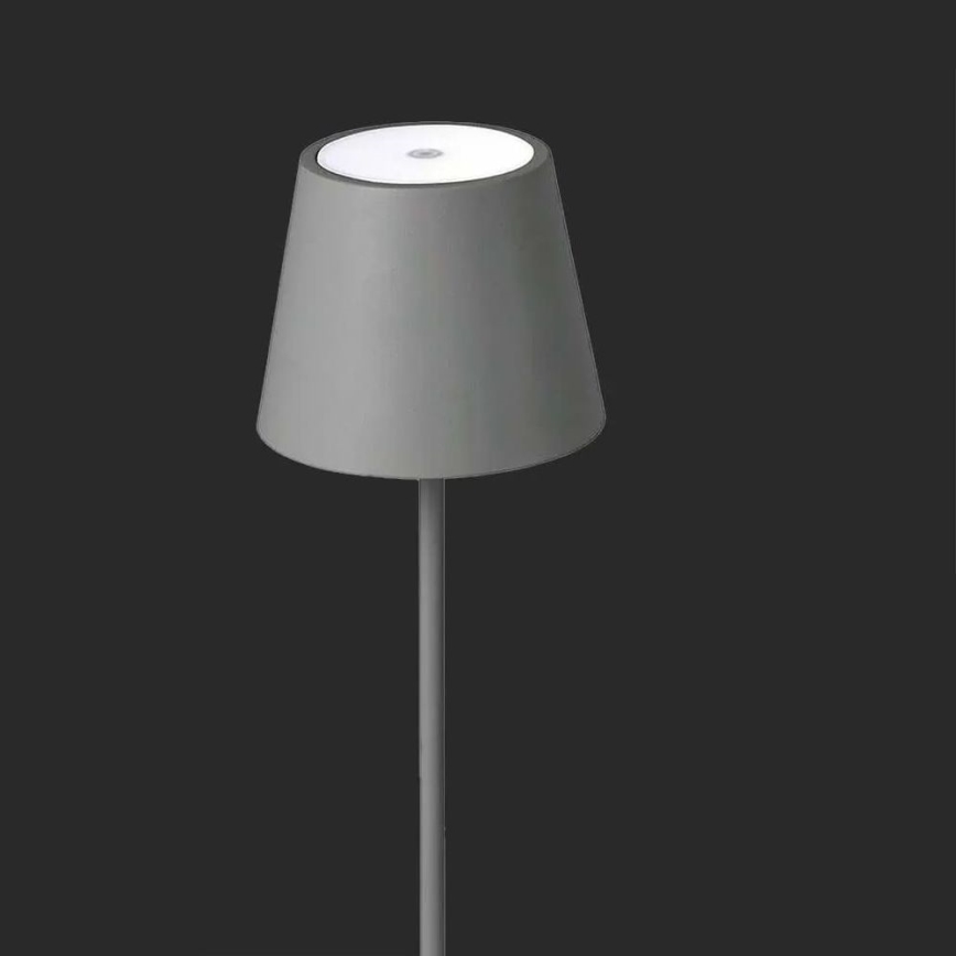 Сенсорна настільна LED лампа з регулюванням яскравості LED/3W/5V 4000 mAh 3000K срібний