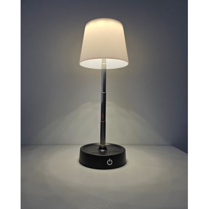 Сенсорна настільна LED лампа з регулюванням яскравості LED/3W/5V USB 800 mAh білий