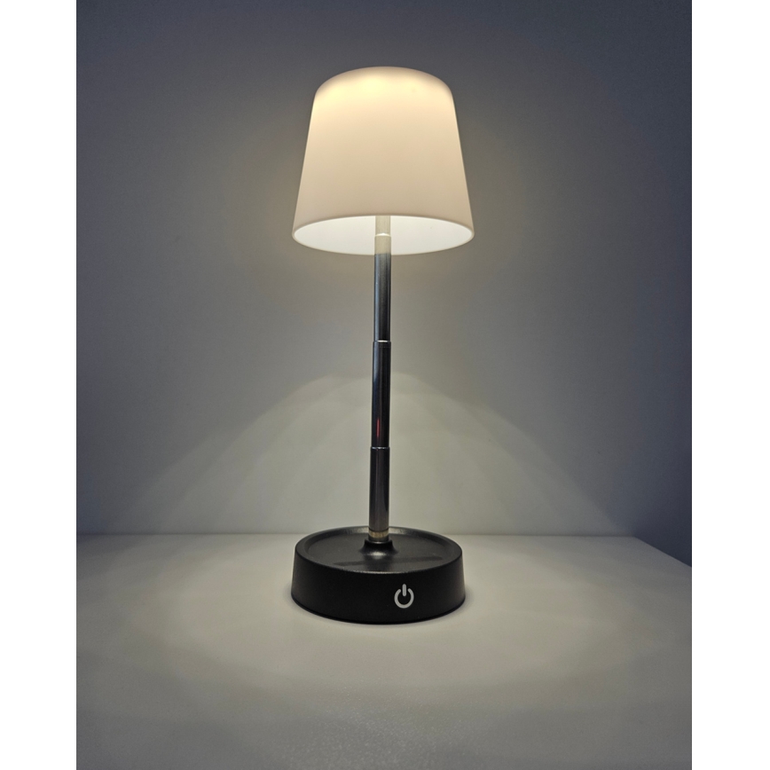 Сенсорна настільна LED лампа з регулюванням яскравості LED/3W/5V USB 800 mAh білий