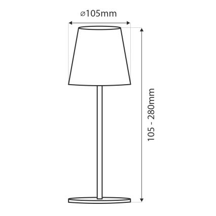 Сенсорна настільна LED лампа з регулюванням яскравості LED/3W/5V USB 800 mAh білий