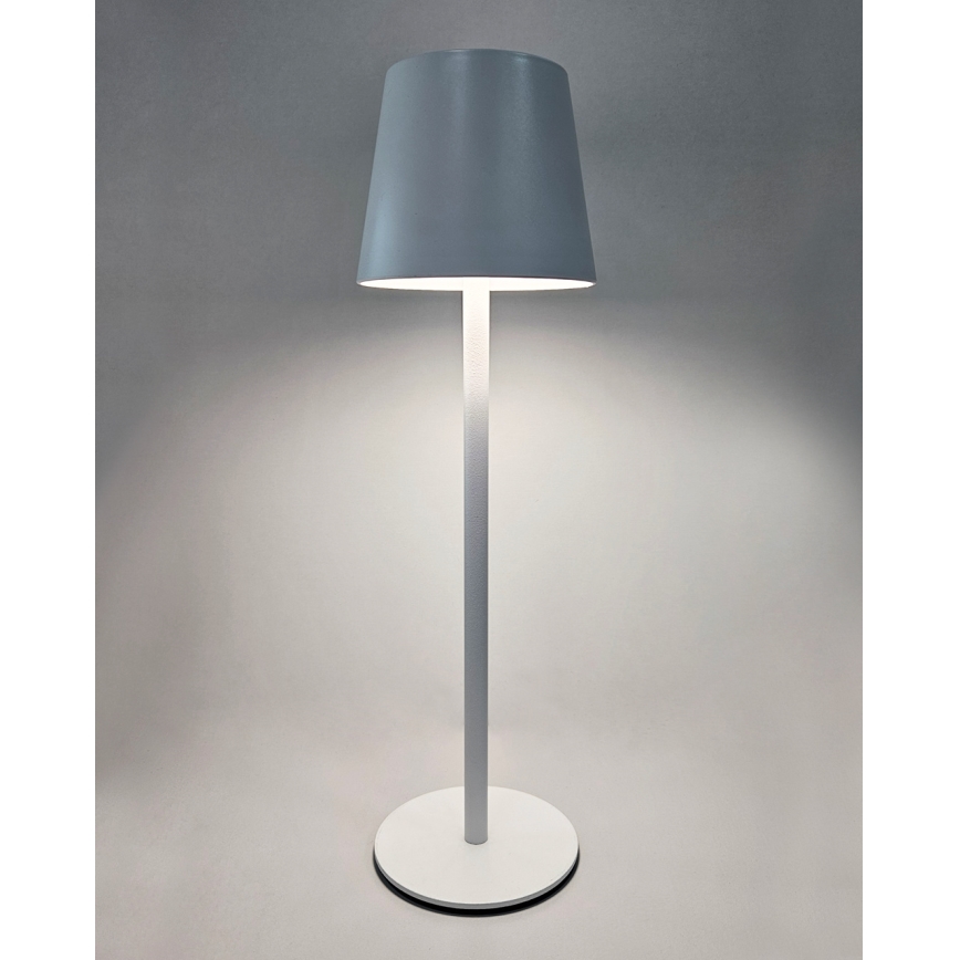 Сенсорна настільна LED лампа з регулюванням яскравості LED/5W/5V USB 1200 mAh білий