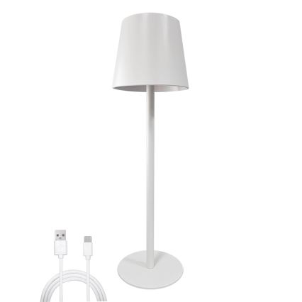 Сенсорна настільна LED лампа з регулюванням яскравості LED/5W/5V USB 1200 mAh білий