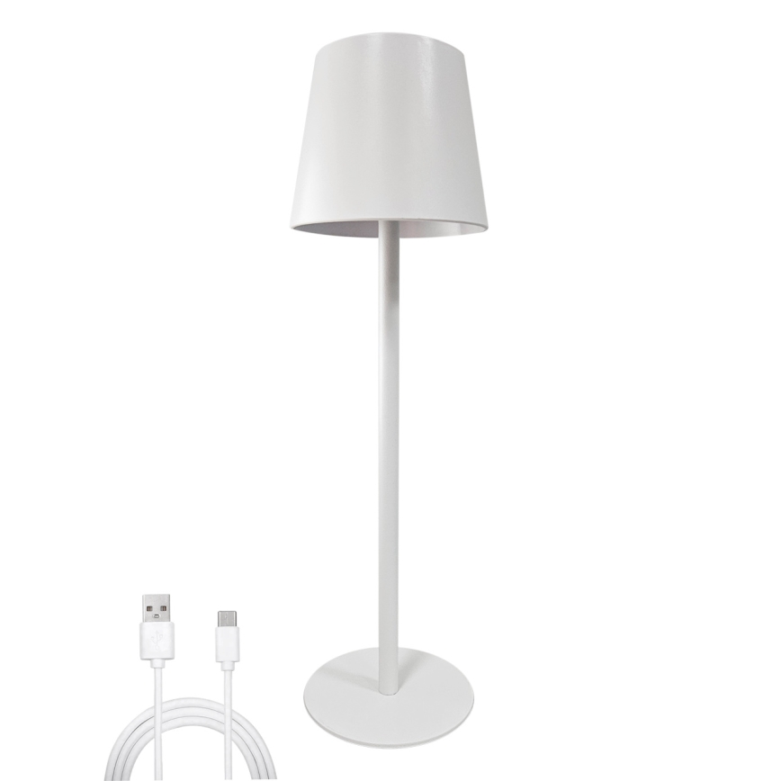 Сенсорна настільна LED лампа з регулюванням яскравості LED/5W/5V USB 1200 mAh білий