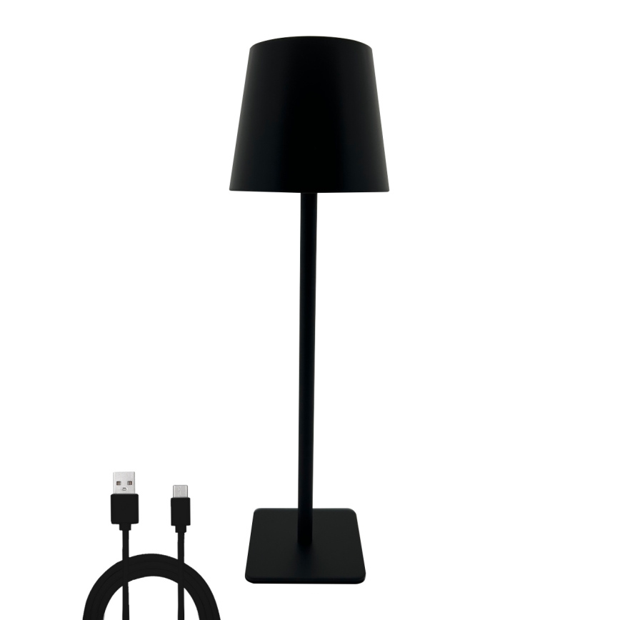 Сенсорна настільна LED лампа з регулюванням яскравості LED/5W/5V USB 1200 mAh чорний