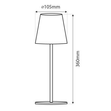 Сенсорна настільна LED лампа з регулюванням яскравості LED/5W/5V USB 1200 mAh чорний