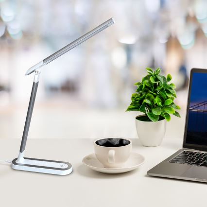 Сенсорна настільна LED лампа з регулюванням яскравості MADERA LED/7W/230V USB білий