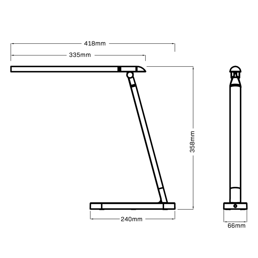 Сенсорна настільна LED лампа з регулюванням яскравості MADERA LED/7W/230V USB білий