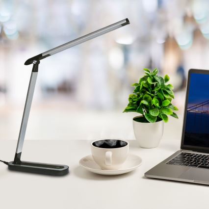 Сенсорна настільна LED лампа з регулюванням яскравості MADERA LED/7W/230V USB чорний