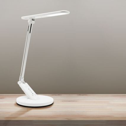 Сенсорна настільна LED лампа з регулюванням яскравості OPTIMUM LED/7W/230V USB 3000/4000/6000K білий