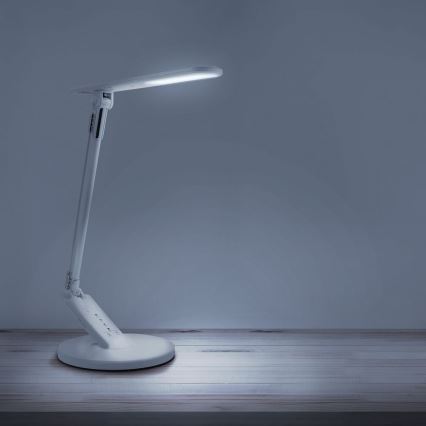 Сенсорна настільна LED лампа з регулюванням яскравості OPTIMUM LED/7W/230V USB 3000/4000/6000K білий