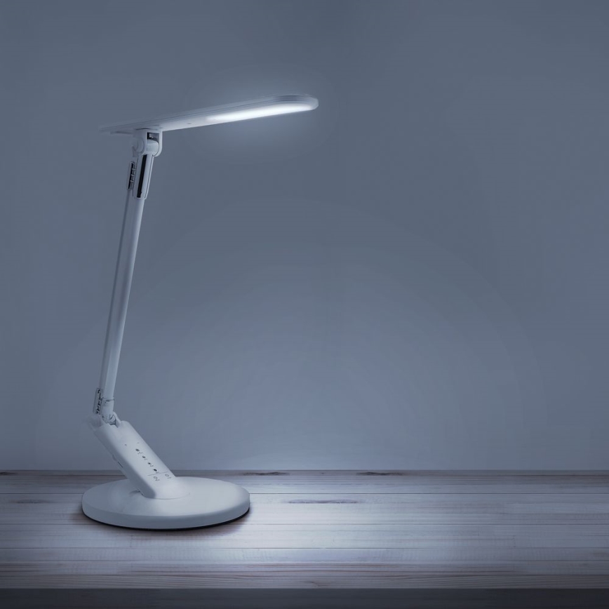 Сенсорна настільна LED лампа з регулюванням яскравості OPTIMUM LED/7W/230V USB 3000/4000/6000K білий