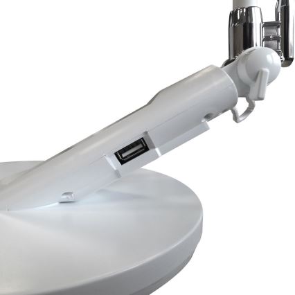 Сенсорна настільна LED лампа з регулюванням яскравості OPTIMUM LED/7W/230V USB 3000/4000/6000K білий