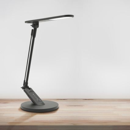Сенсорна настільна LED лампа з регулюванням яскравості OPTIMUM LED/7W/230V USB 3000/4000/6000K чорний