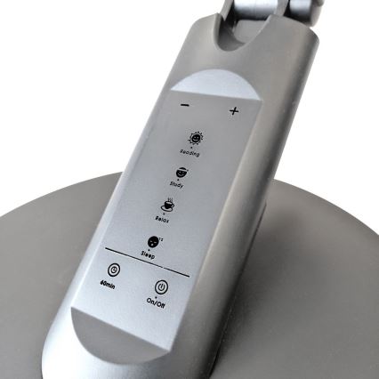 Сенсорна настільна LED лампа з регулюванням яскравості OPTIMUM LED/7W/230V USB 3000/4000/6000K срібний