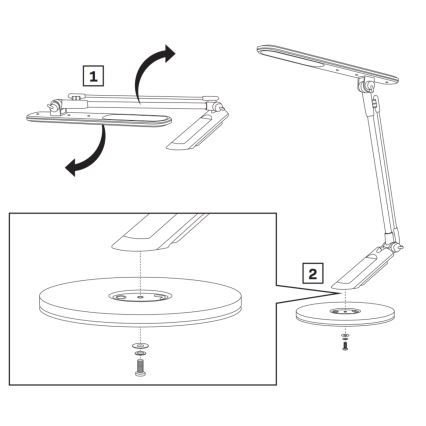 Сенсорна настільна LED лампа з регулюванням яскравості OPTIMUM LED/7W/230V USB 3000/4000/6000K срібний