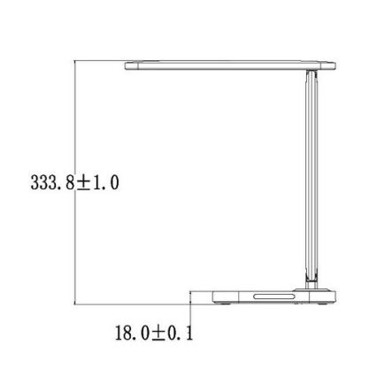 Сенсорна настільна LED лампа з регулюванням яскравості з роз'ємом USB KIARA LED/7W/230V чорний