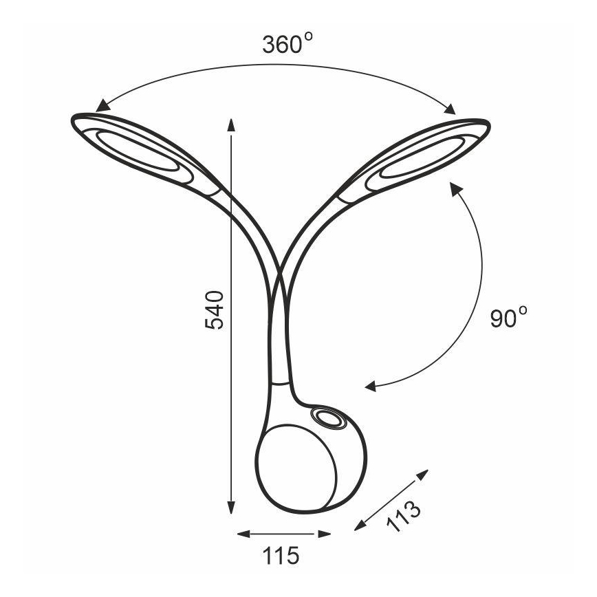 Сенсорна настільна LED RGB лампа з регулюванням яскравості EMILY LED/7W/230V