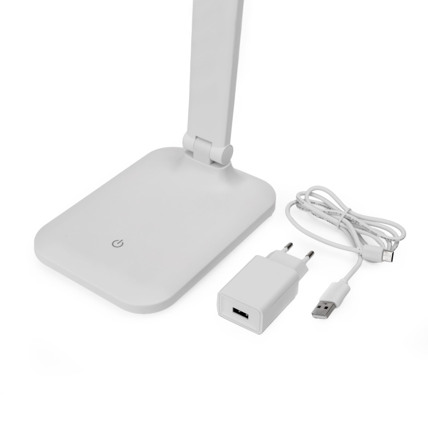 Сенсорная диммируемая светодиодная настольная лампа REMUS с USB-портом LED/5W/230V белая