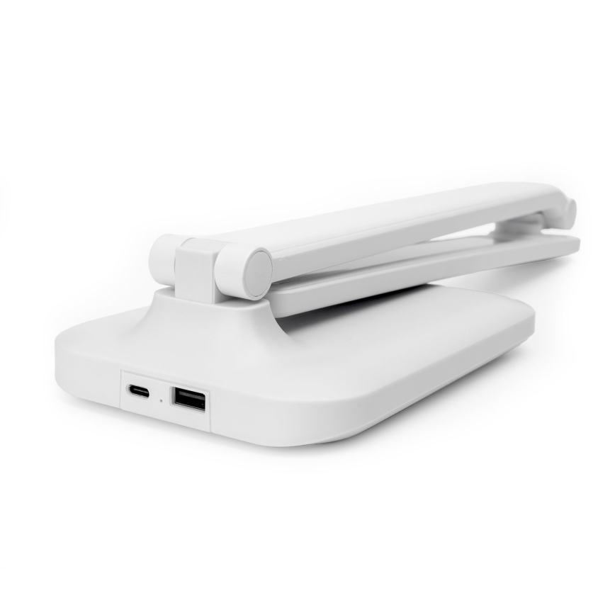 Сенсорная диммируемая светодиодная настольная лампа REMUS с USB-портом LED/5W/230V белая